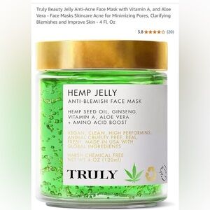 TRULY Hemp Jelly Anti-Blemish Face Mask - Green with Gold Lid